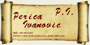 Perica Ivanović vizit kartica